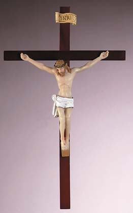 ALAB JESUS CRUCIFIX, Religious Crucifix, Angel Wall Plaque