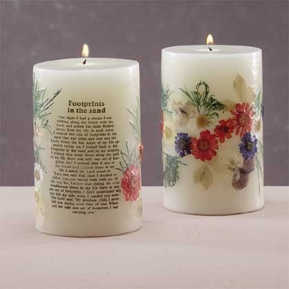 SCENTED FOOTPRINTS CANDLE, Home Decorations, Candles