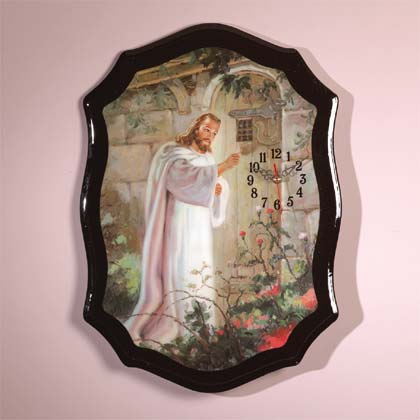 JESUS AT THE DOOR CLOCK, Angel Decor Accents, Angel Plates, Angel Vases