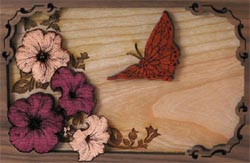 Click to see Inlaid Wood Art Butterfly