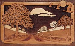 Click to see Inlaid Wood Art Country Lane