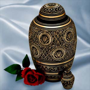 Click to Enlarge Bronze Black Harmony Cremation Urn