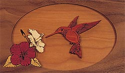 Click to see Inlaid Wood Art Hummingbird