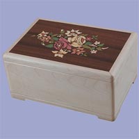 Click to see Marquerty Floral Maple Wood Cremation Urn