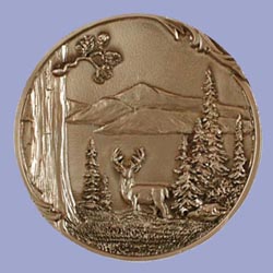 Click to see Deer Bronze Medallion
