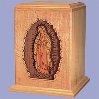 Click to see Our Lady of Guadalupe Wood Cremation Urn