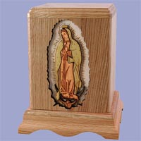 Click to see Our Lady of Guadalupe Wood Cremation Urn