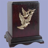Click to see Peace Rosewood Wood Cremation Urn