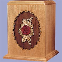 Click to see Rose Oak Wood Cremation Urn