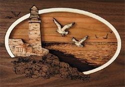 Click to see Inlaid Wood Art Sea Coast