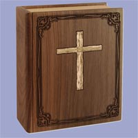 Click to see Cross Book Wood Cremation Urn