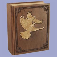 Click to see The Bible Doves Companion Wooden Urn