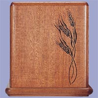 Click to see Engraved Wheat Wooden Cremation Urn