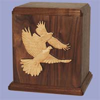 Click to see Doves Wood Cremation Urn