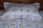 Beatrix Potter Peter Rabbit  Pillow Sham & Twin Size Quilt, Beatrix Potter Peter Rabbit  Pillow Sham & Twin Size Quilt, Beatrix Potter Peter Rabbit Pillow Sham & Twin Size Quilt, Custom Made Twin Size Bedding
