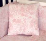 Beatrix Potter Peter Rabbit Pink Toile Baby  Toddler Toss Pillow, Beatrix Potter Peter Rabbit  Nursery Pillows, Beatrix Potter Peter Rabbit Baby Toss Pillow Pillows Nursery Accessories