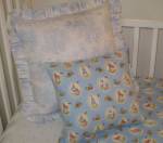 Beatrix Potter Peter Rabbit Blue Toile Baby  Toddler Toss Pillow, Beatrix Potter Peter Rabbit  Nursery Pillows, Beatrix Potter Peter Rabbit Baby Toss Pillow Pillows Nursery Accessories