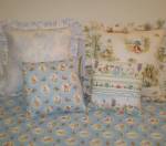 Beatrix Potter Peter Rabbit Blue  Baby  Toddler Toss Pillow, Beatrix Potter Peter Rabbit  Nursery Pillows, Beatrix Potter Peter Rabbit Baby Toss Pillow Pillows Nursery Accessories