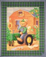 John Deere Teddy Bear Baby Quilt, John Deere Teddy Bear Toddler Quilt, John Deere Teddy Bear Nursery Bedding, John Deere Teddy Bear Baby Crib bedding