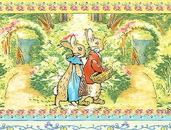 Beatrix Potter Peter rabbit Bunnies Peter rabbit Rabbits garden tales blue Beatrix Potter Baby Toddler Quilts, Beatrix Potter Peter Rabbit Baby Crib Bedding, Blue Beatrix Potter Peter rabbit Nursery Accessories