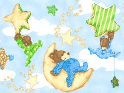 Teddy Bears in space stars moons Baby Toddler Quilts, Teddy Bear Baby Crib Bedding Teddy Bear Nursery Accessories