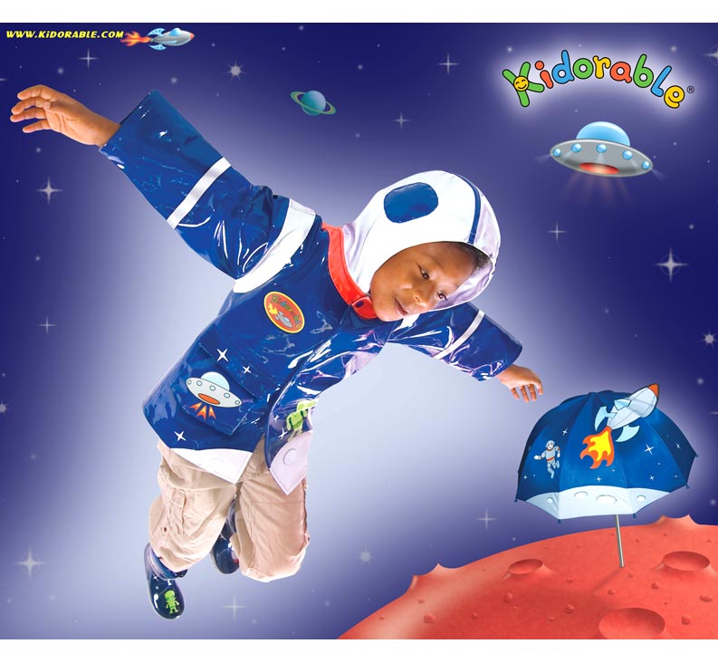 Kidorable Space Hero rainwear