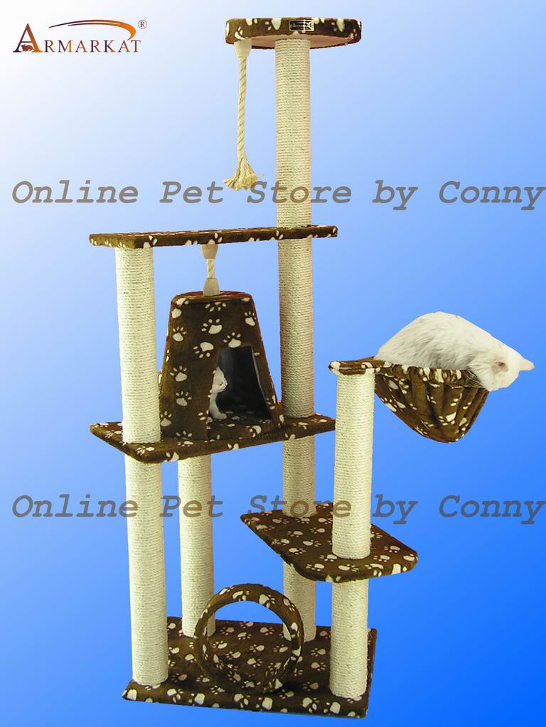 paw print cat condo,cat tree