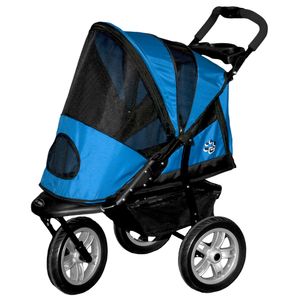 blue AT3 pet stroller by pet gear