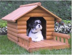 Cedar Dog House,Log Cabin,Wood Dog House